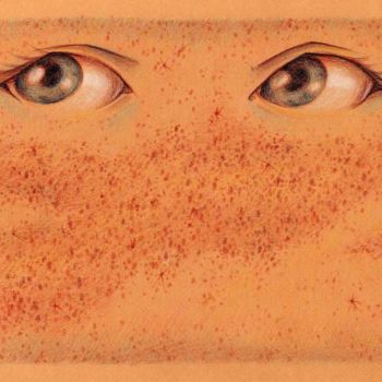Collages intitulée "Freckle Constellati…" par Laura Lee Gulledge, Œuvre d'art originale