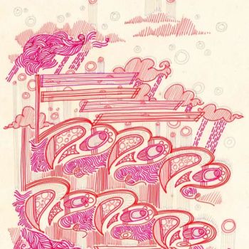 Collages intitulée "Doodle" par Laura Lee Gulledge, Œuvre d'art originale