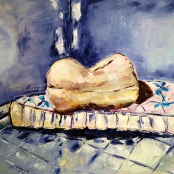 Painting titled "La solitudine" by Laura Tedeschi Pittrice, Original Artwork, Oil