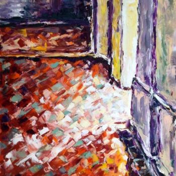 Painting titled "Interno fiorentino" by Laura Tedeschi Pittrice, Original Artwork, Oil