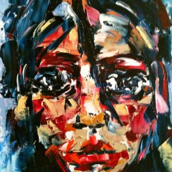Painting titled "Abaut face" by Laura Tedeschi Pittrice, Original Artwork, Oil