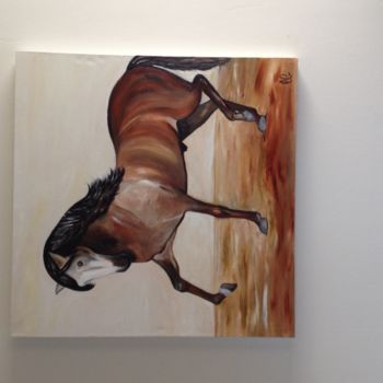 Painting titled "CHEVAL Isabel" by Laure Barats, Original Artwork