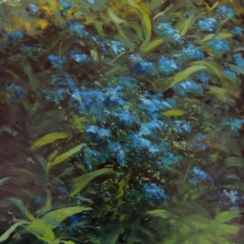 Painting titled "Myosotis 2" by Laure Boin Watorek, Original Artwork