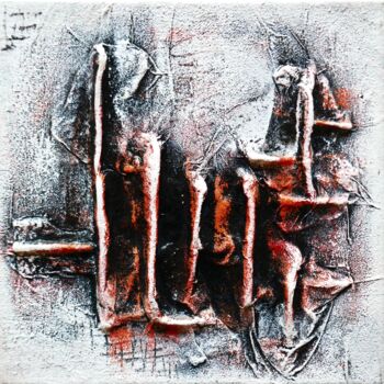 Painting titled "" Relief n°11 "" by Laure Dehouche, Original Artwork, Acrylic Mounted on Wood Stretcher frame