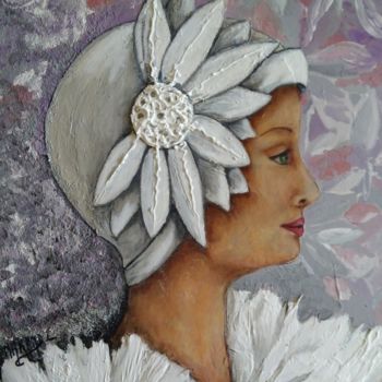 Картина под названием "Belle des Neiges" - Gribouillages Laure Marand, Подлинное произведение искусства, Акрил