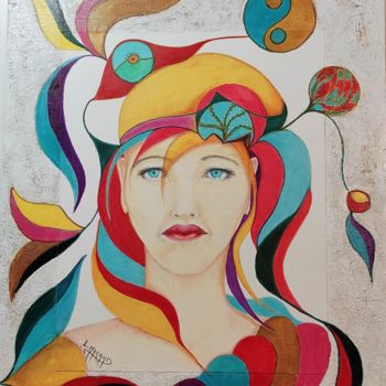Pintura intitulada "Tristesse Psychédél…" por Gribouillages Laure Marand, Obras de arte originais, Lápis