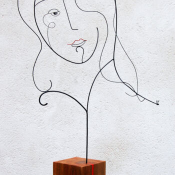 Sculpture intitulée "Douce mélancolie" par Laure Simoneau, Œuvre d'art originale, Métaux