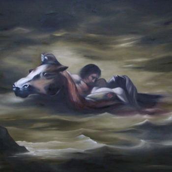 Painting titled "Déluge" by Laure Gougam, Original Artwork