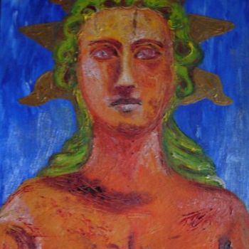 Peinture intitulée "antique Apollon" par Laure, Œuvre d'art originale, Huile
