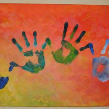 Peinture intitulée "Un quatre mains" par Laure, Œuvre d'art originale