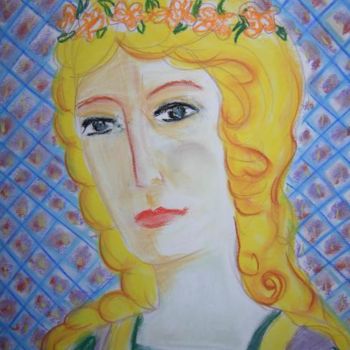 Dessin intitulée "visage médiéval" par Laure, Œuvre d'art originale, Autre