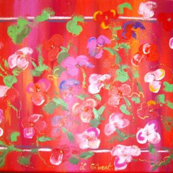 Painting titled "fleurs" by Laure Gibert, Original Artwork