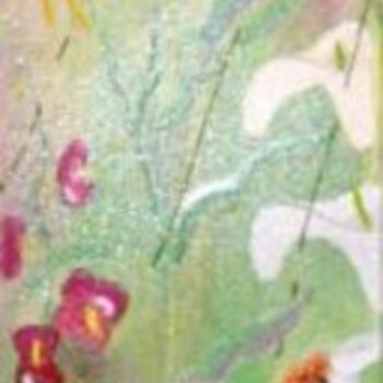 Pintura intitulada "fleurs" por Laure Gibert, Obras de arte originais
