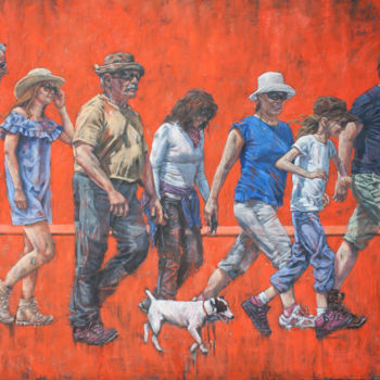 Pintura intitulada "Allez en marche" por Laure Mascarello, Obras de arte originais, Óleo