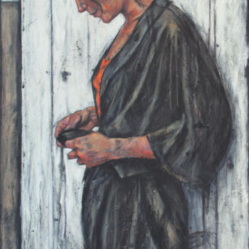 Pintura intitulada "kimono II" por Laure Mascarello, Obras de arte originais, Óleo