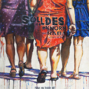 제목이 "Les culs"인 미술작품 Laure Mascarello로, 원작, 기름