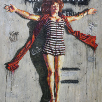 Schilderij getiteld "Figure de proue" door Laure Mascarello, Origineel Kunstwerk, Olie