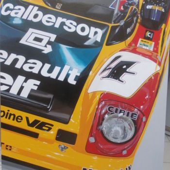 Painting titled "Renault A442" by Laurence Delmotte-Berreby, Original Artwork, Acrylic