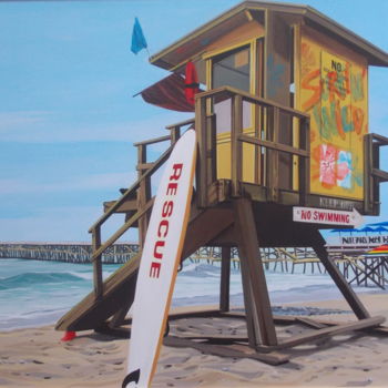 Malerei mit dem Titel "SURF WILD" von Laurence Delmotte-Berreby, Original-Kunstwerk, Acryl