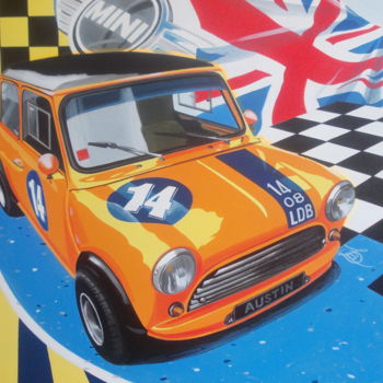 Painting titled "MINI AUSTIN" by Laurence Delmotte-Berreby, Original Artwork, Acrylic