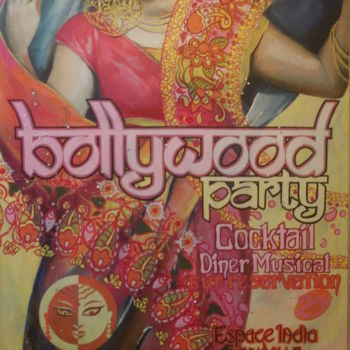 Painting titled "BOLLYWOOD" by Laurence Delmotte-Berreby, Original Artwork, Acrylic