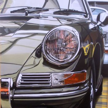 Painting titled "Porsche 912" by Laurence Delmotte-Berreby, Original Artwork, Acrylic