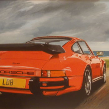 Painting titled "PORSCHE 930" by Laurence Delmotte-Berreby, Original Artwork, Acrylic