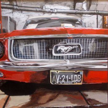 Peinture intitulée "MUSTANG Réserve" par Laurence Delmotte-Berreby, Œuvre d'art originale, Acrylique