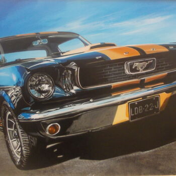 Painting titled "MUSTANG" by Laurence Delmotte-Berreby, Original Artwork, Acrylic