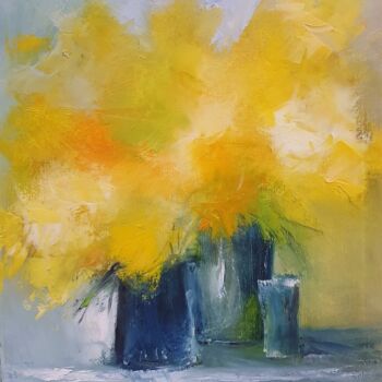 제목이 "Mimosas"인 미술작품 Laurence Clerembaux로, 원작, 기름