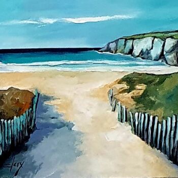 Peinture intitulée "La plage" par Laurence Clerembaux, Œuvre d'art originale, Acrylique