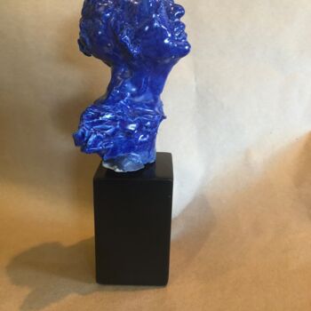 Sculpture titled "Nod to Yves Klein" by Laurence D Antonio Lignel, Original Artwork, Ceramics