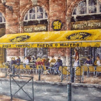 Peinture intitulée "pastis-o-maitre-tou…" par Laurence Dubois, Œuvre d'art originale