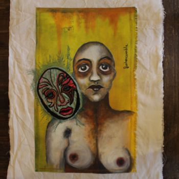 Peinture intitulée "Derrière le masque 5" par Fontencomble, Œuvre d'art originale, Acrylique