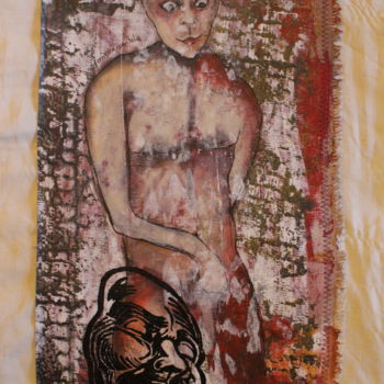 Malerei mit dem Titel "Sortie de scène 3" von Fontencomble, Original-Kunstwerk, Acryl