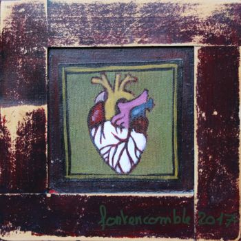 Peinture intitulée "Un Coeur comme une…" par Fontencomble, Œuvre d'art originale, Acrylique