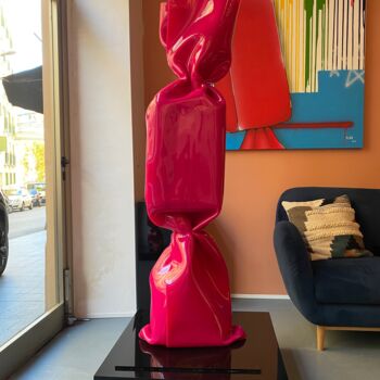 Escultura titulada "Wrapping Bonbon Fus…" por Laurence Jenk, Obra de arte original, Plástico