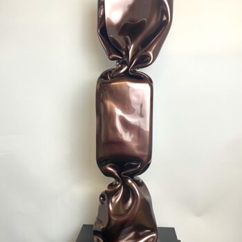 Escultura intitulada "Wrapping Bonbon Cho…" por Laurence Jenk, Obras de arte originais, Plástico