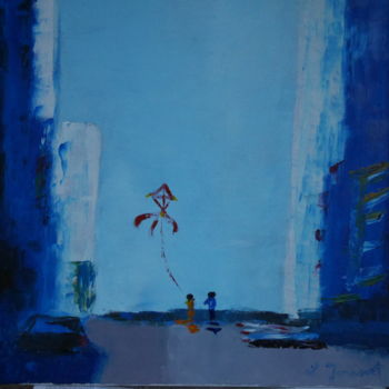 Painting titled "LES ENFANTS QUI  DE…" by Laurence Jousset, Original Artwork