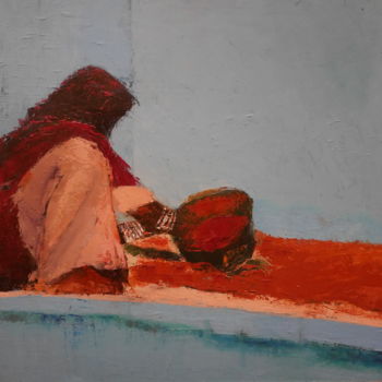 Painting titled "UNE FEMME DU SAHARA" by Laurence Jousset, Original Artwork
