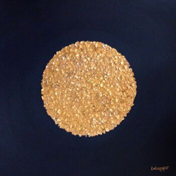 Painting titled "NOYAU D'OR" by Laurence Lbn, Original Artwork, Acrylic