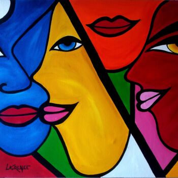 Painting titled "DILEMME" by Laurence Lbn, Original Artwork, Acrylic