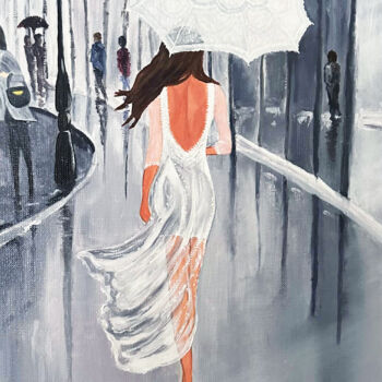 Malarstwo zatytułowany „Scène de rue” autorstwa Laurence Oeillet, Oryginalna praca, Olej