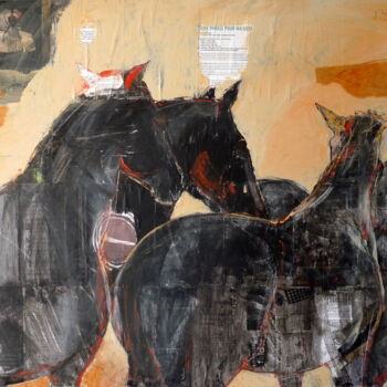 Картина под названием "Paint It Black" - Laurence Poitrin, Подлинное произведение искусства, Акрил Установлен на Деревянная…