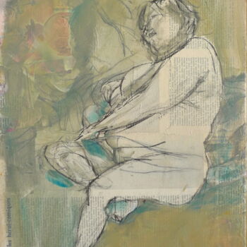 Malarstwo zatytułowany „The woman inside I” autorstwa Laurence Poitrin, Oryginalna praca, Akryl Zamontowany na Drewniana ram…