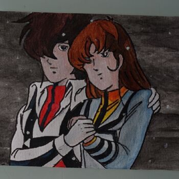 Painting titled "Robotech  - sur toi…" by Laurence Servoin, Original Artwork, Acrylic