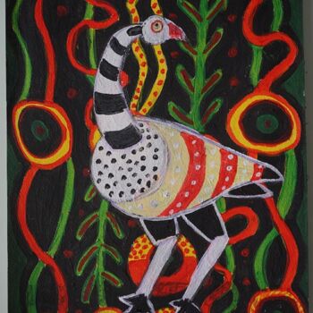 Peinture intitulée "art aborigene - sur…" par Laurence Servoin, Œuvre d'art originale, Acrylique