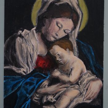 Painting titled "la sainte vierge et…" by Laurence Servoin, Original Artwork, Acrylic