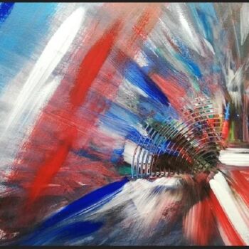 Painting titled "LIBERTE CHERIE" by Laurence, Original Artwork, Acrylic Mounted on Wood Stretcher frame