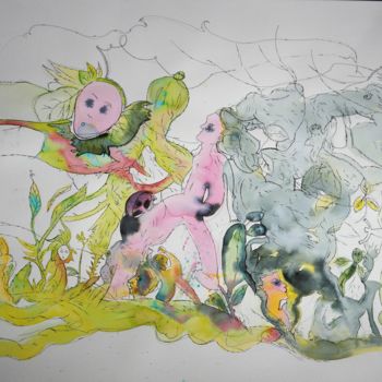 "Alchimie végétale 3" başlıklı Tablo Laurence Bonnet tarafından, Orijinal sanat, Suluboya